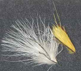 Fly Fishing: Streamers-Yellow/White Maribou